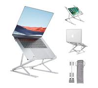 LENRUE Soporte para ordenador portátil para escritorio, soporte ergonómico de aluminio para portátil de 10 a 17.3 pulgadas, MacBook Air/Pro, Dell, HP, Lenovo (plata, 6.3 pulgadas de altura)