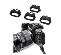 Lens-Aid Anillas triangulares de conexión de correas con tapa protectora Juego de 4 para correas y lazos