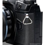 Lens-Aid Anillas triangulares de conexión de correas con tapa protectora Juego de 4 para correas y lazos