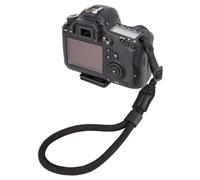 LENS-AID Correa de mano para cámaras con ojales estrechos - Pulsera de nailon estilo cuerda en negro - Compacta, fuerte y universal para Canon, Sony, Fujifilm, Panasonic y más