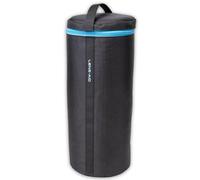 LENS-AID Estuche acolchado para objetivo: estuche protector para objetivo con cierre de cremallera y hebilla de cinturón, Negro , XXL (12 x 35 cm)