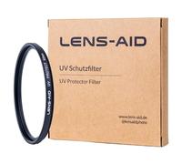 Lens-Aid Filtro UV 62mm - Filtro de lente con cristal Schott B270 - Filtro protector ultravioleta con nanorrevestimiento 18x contra arañazos, polvo, arena - efecto loto (repelente al aceite y al agua)