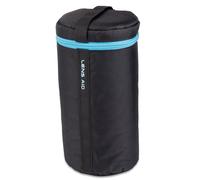 LENS-AID Funda para lente gruesa acolchada: funda protectora con cremallera y hebilla para cinturón, Negro , XL (11 x 25 cm), Práctico