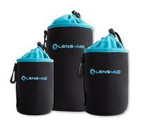 LENS-AID Funda Protectora para Objetivo de Neopreno con Forro Polar: Bolsa Protectora para Lentes y Accesorios da Camera fotografica