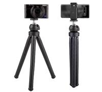 LENS-AID Mini trípode Flexible para móvil y cámara | soporte móvil incluido, rótula 360°, compatible con iPhone y cámaras GoPro/DJI, para viajes y vlogs