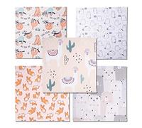 Lens-Aid Set 5 paños Microfibra diseño Animales - Paños Suaves para Pantallas, Gafas, cámaras, óptica y móviles - Lavables, Reutilizables, 20×20 cm