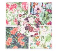 Lens-Aid Set 5 paños Microfibra diseño Floral - Paños sin Rayas para Limpiar Gafas, Pantallas, Objetivos, móviles y Tablets - Lavables, Resistentes, 20×20 cm