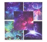 Lens-Aid Set 5 paños Microfibra diseño Galaxia - Paños Lavables y sin Pelusa para Limpiar Gafas, Objetivos, móviles, cámaras y Pantallas - 20×20 cm