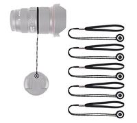 Lens-Aid Soporte para Tapa de Objetivo (Pack de 5 piezes) - Cordón elástico con Clip Adhesivo para Tapas de Lentes - Compatible con Canon, Nikon, Fuji, Olympus, Sigma, Tamron y más