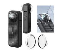 Lens Cap - Funda protectora para cámara Insta360 X4, tapa de lente de cristal templado, protección dura, espejo de alta transparencia, antiarañazos, para Insta 360 X4 accesorios