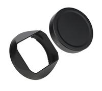 Lens Hood， Parasol de Bayoneta Cuadrada de Metal, Compatible con Fujifilm XF 18 mm F1.4 R LM WR con Tapa Frontal de Metal ，Replacement