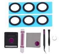 Lens Kit for Z Fold 4, Back Lens Glass Pre Installed Adhesive Wide Angle Optic Manual Fisheye Glass Pro Tool 3 in 1 Optic Guide for DIY Repair
