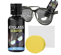 Lens Scratch Remover - 40g Portable Eyeglass Kit | Scratch Repair Solution With Sponge And Cloth For Lenses And Screens | Eyewear Cleaner For Glasses Phone Car Window Camera Mirror Use