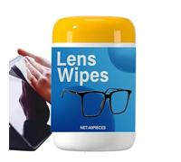Lens Wipes For Eyeglasses - Individually Wrapped Lens Cleaner Wipes | Screen Cleaning Sheets With Streak Free, Care For School Commuting Gym Travel, Phone Laptop Tablet Camera Use, Portable Pack