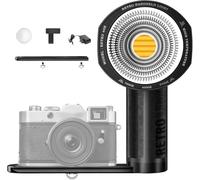 LENSGO 40H 40W - Luz de Relleno LED Retro de Mano, 8 Efectos de iluminación, Temperatura de Color Dual (2700K-7000K), Ideal para iPhone, para fotografía y Video.