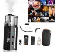 LENSGO Smoke Go Máquina de Humo - Mini máquina de humo portátil con 3 modos de niebla, niebla continua 25 minutos, incluye mando a distancia y accesorios para fotografía, vídeo y efectos de escenario