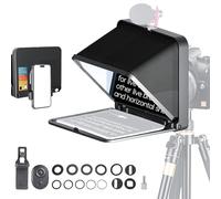 LENSGO TC7 8" Teleprompter para iPad Tablet Smartphone DSLR Camera, App Compatible con iOS & Android System para Enseñanza Online Vlog Live Streaming Entrevista, Plegable en un Seg.