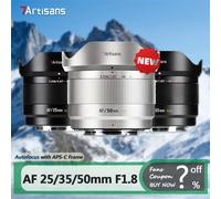 Lente 7artisans AF 25/35/50mm F1.8 para Cámaras sin Espejo con Montura APS-C, Gran Apertura, para Fotografía Humana, Compatible con Sony E y Fuji X AF 50mm F1.8 S