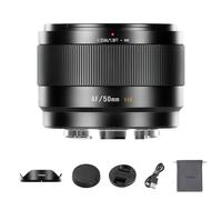 Lente 7Artisans AutoFocus 50 mm F1.8 APS-C Frame Lite Serie F1.8 de Gran Apertura Compatible con reconocimiento Facial y Ocular Compatible con Fujifilm Fuji X-H/T/T30/S/E/A Series Fuji X-E2 Fuji X-T2