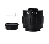 Lente adaptador de cámara de microscopio para montaje C de 38 mm compatible con microscopios de la serie estéreo que soportan cámaras de sensor de imagen grande de 2/3 a 1 pulgada (1X)