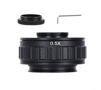 Lente adaptador de microscopio de montaje en C de 38 mm para microscopios estéreo que soportan cámaras de sensor grandes y puertos de fotos CX (0.5X)