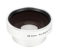 Lente Adicional de Aumento de Cámara 0.45X - Lente de Cámara Gran Angular - Aleación de Aluminio + Vidrio Óptico - para Lentes de Cámara de 30.5 Mm (Plateado)