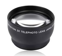 Lente Aumento De Cámara, 2.44×2.05×1.57in Aumento 2x Teleconvertidor, HD Teleobjetivo Lente De Retrato, Zoom Manual Súper Teleobjetivo Convertidor Para Lentes 52mm Diámetro Y 18-55mm Distancia Focal