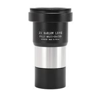 Lente Barlow 2X de 1,25 Pulgadas con Revestimiento Totalmente Multicapa para Ocular de telescopio de Metal, Lente Barlow de 2X de Aumento con Tapas Antipolvo para observación