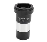 Lente Barlow 2X Metal Aluminio Anodizado Ocular de 1,25 Pulgadas Rosca M42 Película Verde Multicapa, para Telescopio DSLR o Cámara SLR, con Dos Cubiertas Antipolvo y Tornillos de