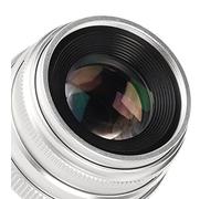 Lente Central Manual de 35 mm F1.6 C Monte Lente de Primer Nivel de Apertura Grande para cámaras sin Espejo Silver Durable Metal Construction MC Multi Layer Coating 12 Apertura