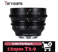 Lente Cine 7artisans 12mm T2.9 APS-C lente cielo estrellado de gran apertura para Sony A7 Fuji X-T3 Canon R6 Sigma L