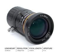 Lente con Zoom de C de 1 / 2,5 Pulgadas 3MP 5-50 Mm para CáMara IMX477 Raspberry Pi HQ, con Adaptador C-CS