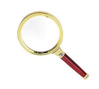 Lente de aumento portátil 10X, óptica, lente óptica acrílica, alta definición, apta para personas mayores que leen periódicos, revistas, mejora la vida diaria de los niños, dorado, 80 mm