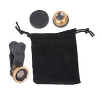 Lente de cámara 3 en 1, clip de cámara para la mayoría de teléfonos, gran angular, macro ojo de pez, clip en lente de fotografía creativa portátil