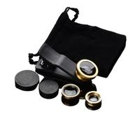 Lente de cámara 3 en 1 portátil con clip para teléfono, ojo de pez, gran angular, macro, ojo de pez, lente de fotografía creativa