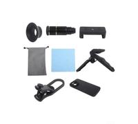 Lente de cámara de teléfono de alto aumento 22x para smartphone, lente de metal HD con zoom óptico monocular para naturaleza, caza, senderismo, camping, viajes, negro compacto (para 15 Pro Max)