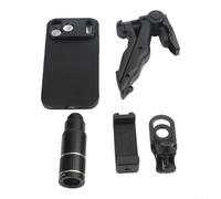Lente de cámara de teléfono de alto aumento 22x para smartphone, lente de metal HD con zoom óptico monocular para naturaleza, caza, senderismo, camping, viajes, negro compacto (para 17 Pro Max)