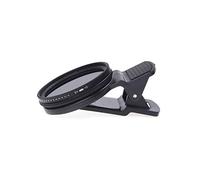 Lente de cámara de teléfono negro con filtro ND variable densidad neutra ND2-ND400 37 mm con accesorio de clip