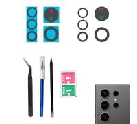 Lente de cámara trasera S24 Ultra de repuesto para Samsung Galaxy S24 Ultra, lente de cámara trasera con adhesivo preinstalado para Samsung S24 Ultra con kits de herramientas