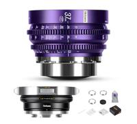 Lente de Cine 7artisans 37mm T2.9 con Efecto Bokeh Floral Explosivo (Morado) + Adaptador PL multimontura (PL-E/Z/RF/L) - Paquete para Cine y fotografía creativos