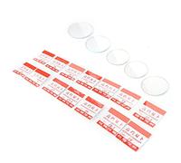 Lente de Cristal de Reloj Plano Redondo de 34 Piezas 16-32.5mm Cabujones de Vidrio Transparente para Laboratorio Tapas de Tazas de Medición Accesorios de Lentes de Reloj Contienen Suficiente Cantidad