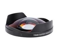 Lente de de 0.3X para Cámara, Lente de Ojos de Pescado de 72 Mm de Hilo de Hilo de 180 ° con Capucha, Ajuste para la Fotografía de Paisajes/Arquitectura (Enfoque de 35-100 Mm)