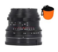 Lente de Enfoque Manual de Fotograma Completo, Lente de Retrato de Cámara de Gran Apertura F1.4 de 35 Mm para Cámara E Mount para Cámara A7 A7II A7R A7RII X-3 NEX-3N (Black)