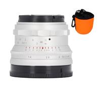 Lente de Enfoque Manual de Fotograma Completo, Lente de Retrato de Cámara de Gran Apertura F1.4 de 35 Mm para Cámara E Mount para Cámara A7 A7II A7R A7RII X-3 NEX-3N (White)