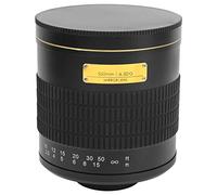 Lente de espejo teleobjetivo, lente principal de cámara de gran apertura para montura Canon EF (negro)