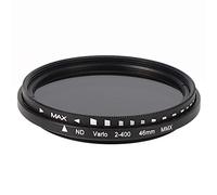 Lente de Filtro ND, ND2-400 Filtro de Lente de Densidad Neutra Ajustable de Vidrio óptico para SLR/sin Espejo Cámara Lente (46 mm)