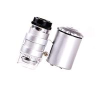 Lente de lupa de pantalla Evaluación de joyas de diamantes ultravioleta Monedas de plata identificadas Lupa de 60X con emisor de luz LED HD 42 * 35 * 19Mm Lupa de lupa con luz LED Double the comfort