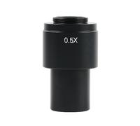 Lente de microscopio, 0.35X 0.5X 1X Industry Mono Lens Zoom C-Mount Adapter Lens for 10A 0.7X ~ 4.5X Industry Microscope Lens Cámara Lente Ocular(0.5X)