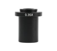 Lente de microscopio, 0.35X 0.5X 1X Industry Mono Lens Zoom C-Mount Adapter Lens for 10A 0.7X ~ 4.5X Industry Microscope Lens Cámara Lente Ocular(0.35x)