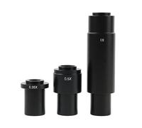 Lente de microscopio, 0.35X 0.5X 1X Industry Mono Lens Zoom C-mount Adapter Lens for 10A 0.7X ~ 4.5X Industry Microscope Lens Cámara Lente ocular(3pcs)